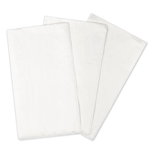 1/8-Fold Dinner Napkins, 2-Ply, 15 x 17, White,-image